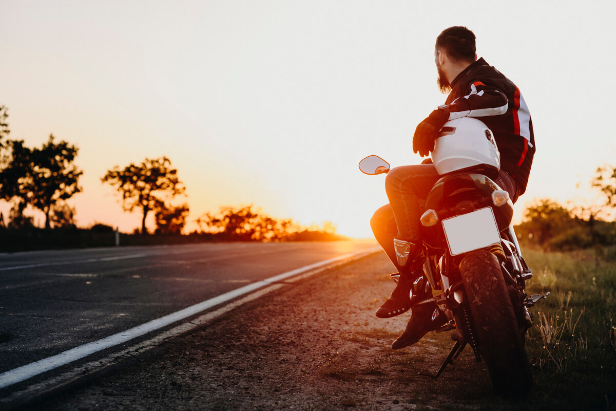 後姿のライダー